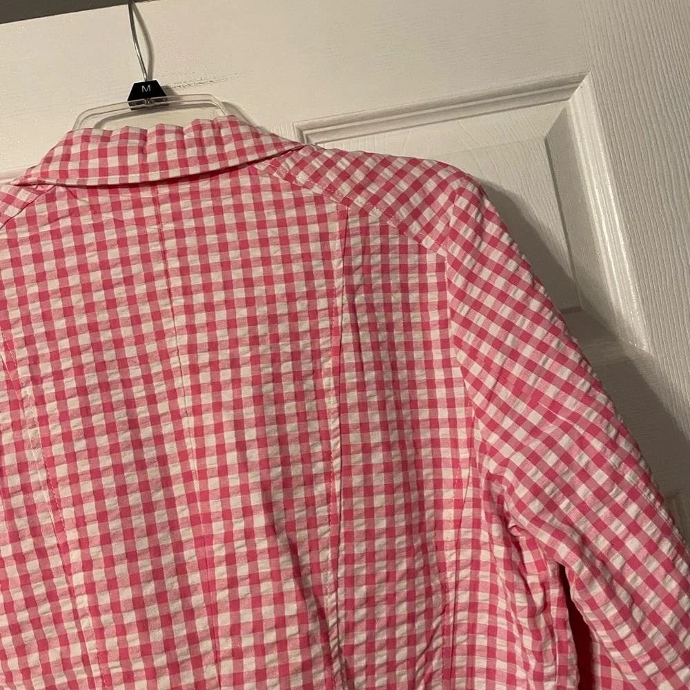 NWOT Issac Mizrahi Live Gingham Jacket - Picture 14 of 16